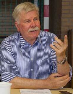 Gert Harms in der Sporthalle